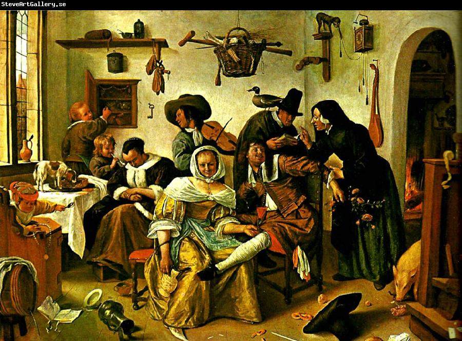 Jan Steen upp-och nedvanda varlden